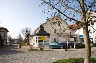 Street scene landscape, Small German town, Wolfratshausen, Germany, Europe 