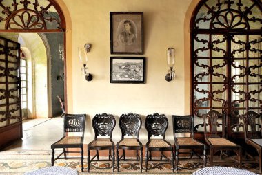 Eski Braganza evi, Margaon yakınlarındaki Chandor, Güney Goa, Goa, Hindistan 