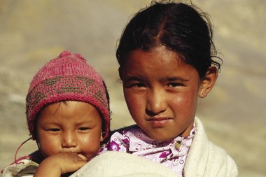 Kardeş, Kalchakra festivali, Ki Köyü, Spiti Vadisi, Himachal Pradesh, Hindistan