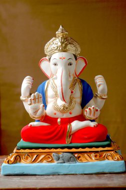 Ganesh ganpati Festivali Fil lideri Ganesh Festivali Lord İdol, Mumbai Bombay, Maharastra, Hindistan yakınlarındaki Penn 'de yapıldı.