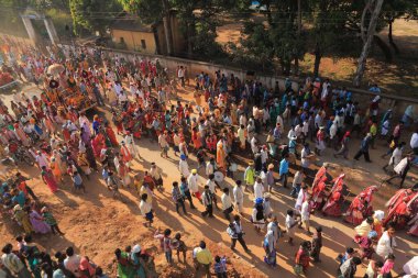 Dussehra alayını yöneten kraliyet birliği, Jagdalpur, chhattisgarh, Hindistan, Asya 