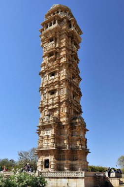 Vijay stambh in chittorgarh at rajasthan india Asia