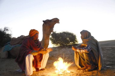 Khuhri köyü, Jaisalmer Rajasthan, Hindistan.