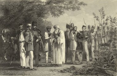 Minyatür Boyama, Kaptan Hodson İsyan Sahnesi 1857, Hindistan