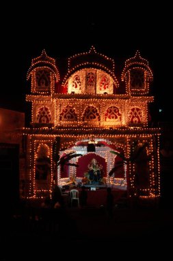 Navaratri Festivali 'nin dokuz günü boyunca Durga Pooja Puja' nın 