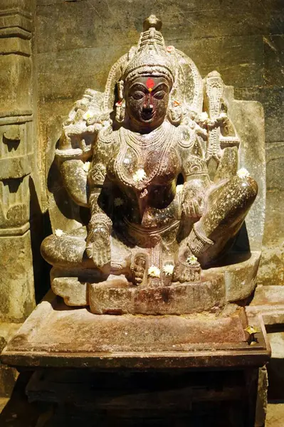 stock image Yakshi padmavat statue, brahma jinalaya temple, lakkundi, Karnataka, india, asia 