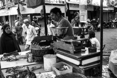 Kasap, Chor Bazaar, Mumbai, Maharashtra, Hindistan, Asya 