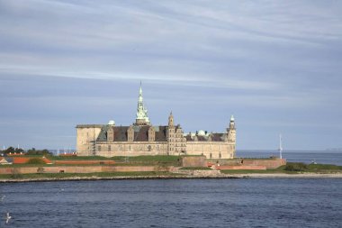 Kronborg kalesinin dış görünüşü UNESCOs Dünya Mirası; Helsingor; Danimarka İskandinavya