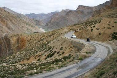 Leh, Ladakh, Jammu ve Kashmir 'e giderken.