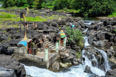 Agastya Rishi Ashram, Pravara River, Bhandardara, Igatpuri, western ghats, Akole tehsil, Ahmednagar district, Maharashtra, India clipart