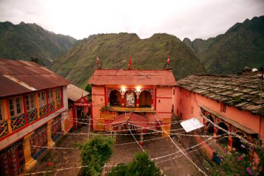 Complex of the Narsimha temple in Joshimath, Uttaranchal, India  clipart