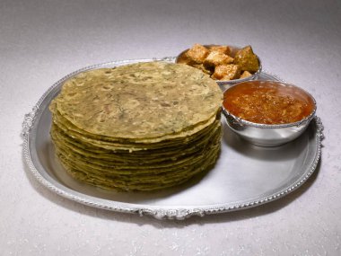 Indian bread methi thepla, India, Asia clipart