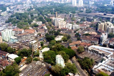 Saat Rasta 'nın havadan görünüşü, Yâkub kavşağı; Mumbai Merkez; Bombay Mumbai; Maharashtra; Hindistan