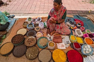 Köy pazarı, banavasi, efendim, uttara kannada, karnataka, Hindistan, Asya 