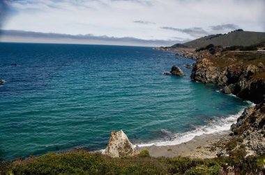 Palm Beach, Kaliforniya, Amerika Birleşik Devletleri 'nde deniz burnu ve rock 