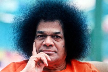 Sathya Sai Baba 'nın portresi 