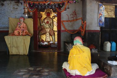 Hanuman Tapınağı sunağı, Gujarat, Hindistan, Asya