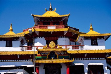 Manastırda drup, Kalimpong, Batı Bengal, Hindistan 