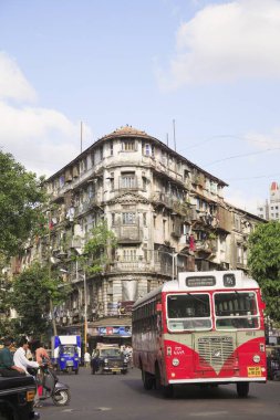 Eski Ahmed binası; Sardar Vallabhbhai Patel yolu; Grant yolu; Bombay şimdi Mumbai; Maharashtra; Hindistan