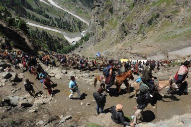 Pilgrim, amarnath yatra, jammu Kashmir, Hindistan, Asya