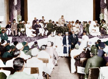 Mahatma Gandhi 'nin yıllık oturumu, Mumbai, Maharashtra, Hindistan, Asya, 31 Aralık 1924