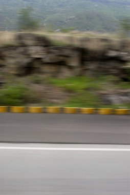 Panning, Mumbai Pune Otoyolu Hızlı Hareket eden Araç, Maharashtra, Hindistan, Asya 