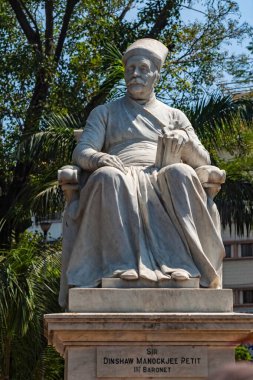 Sir Dinshaw Maneckji minyon heykeli, mumbai, maharashtra, Hindistan, Asya 