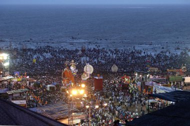 Ganesh ganpati festivali Visarjan, Mumbai Bombay, Maharashtra, Hindistan 