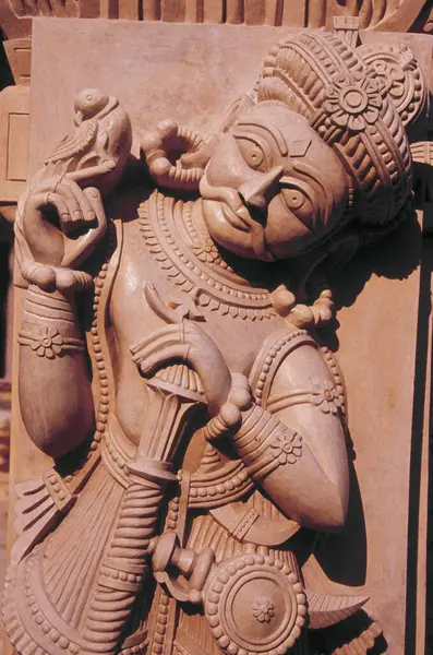 Stock image Sculpture in stone of gate keeper at Palitana Jain temples , Gujarat , India