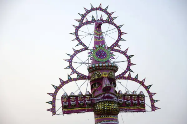 stock image statue of ravan dassera festival girgaum chowpatty mumbai Maharashtra india Asia 