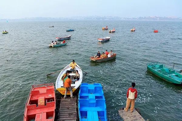 stock image Boat club, boating in lake, Bhopal, Madhya Pradesh, India 