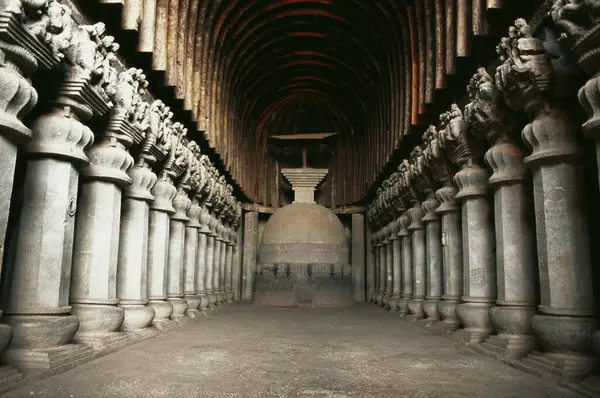 Stock image Chaitya hall 2nd Century BC, Karla near Lonavala, Maharashtra, India 