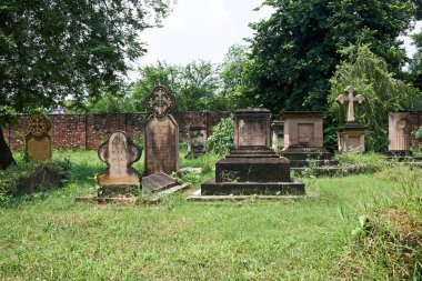 İngiliz askerleri Graves, Allahabad, Uttar Pradesh, Hindistan, Asya 