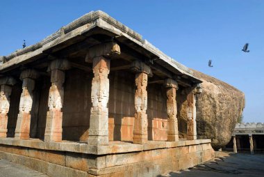 Pillared Mantap in Veerabhadra temple in sixteenth century ; Lepakshi ; Andhra Pradesh ; India clipart