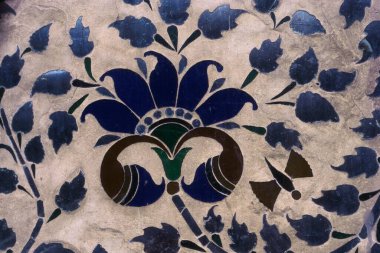 Udaipur, Rajasthan, Hindistan 'daki Şehir Sarayı' nda mermer tasarım 