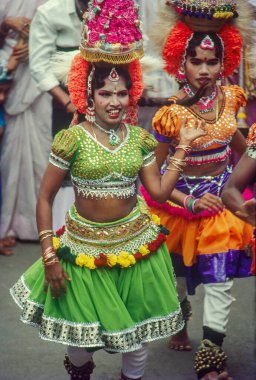 adi dravidar Dancer in ganesh procession, mumbai, maharashtra, India, Asia clipart