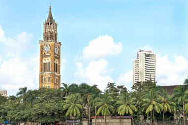 Rajabai Saat Kulesi ve Bombay Borsası, Bombay, Mumbai, Maharashtra, Hindistan