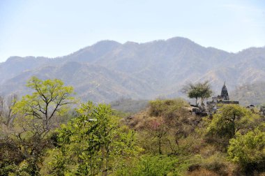 Rajasthan Asya 'daki Ranakpur' daki Aravali tepeleri