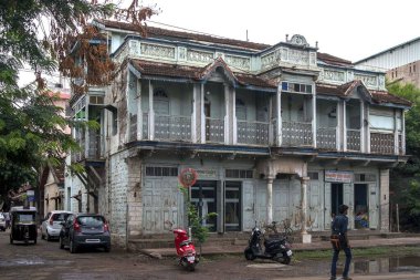 Eski ahşap ev, Sangli, Maharashtra, Hindistan, Asya 