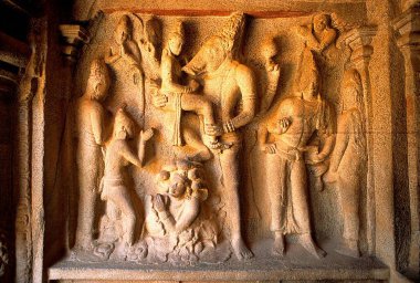 Varaha in varaha cave in Mahabalipuram Mamallapuram , Tamil Nadu , India clipart