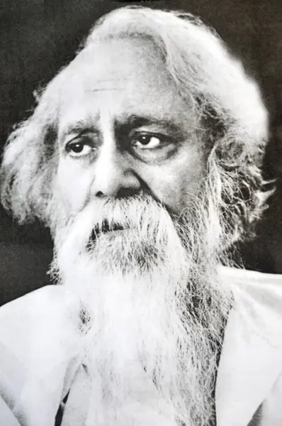 Stock image Rabindranath Tagore portrait, India   