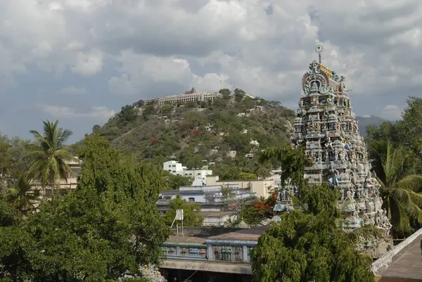stock image Thiru Avinankudi Temple ; Palani temple hill is background ; Tamil Nadu ; India