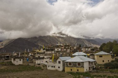 Spiti Vadisi 'ndeki köy Himachal Pradesh Hindistan Asya