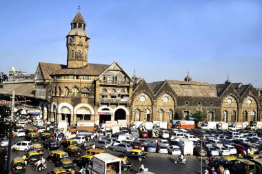 Mumbai Maharashtra Hindistan 'da Crawford Pazar trafiği 