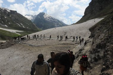 Pilgrim, amarnath yatra, jammu Kashmir, Hindistan, Asya 