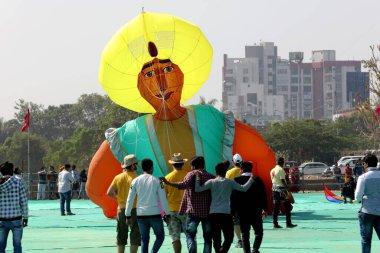 Uçurtma festivali, Surat, Gujarat, Hindistan, Asya  