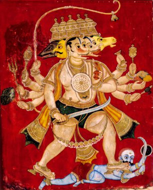 Karnataka Hindistan 'da beş yüzlü Hanuman.
