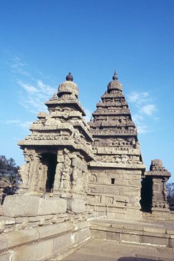 Mamallapuram 'daki kıyı tapınağı, Tamil Nadu, Hindistan, Asya