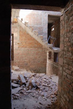 Ev inşaat halinde, Jodhpur, Rajasthan, Hindistan 