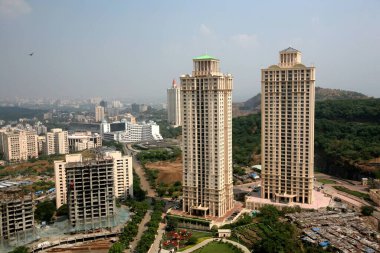 Recently constructed structure in Hiranandani gardens in Powai ; Bombay Mumbai ; Maharashtra ; India clipart